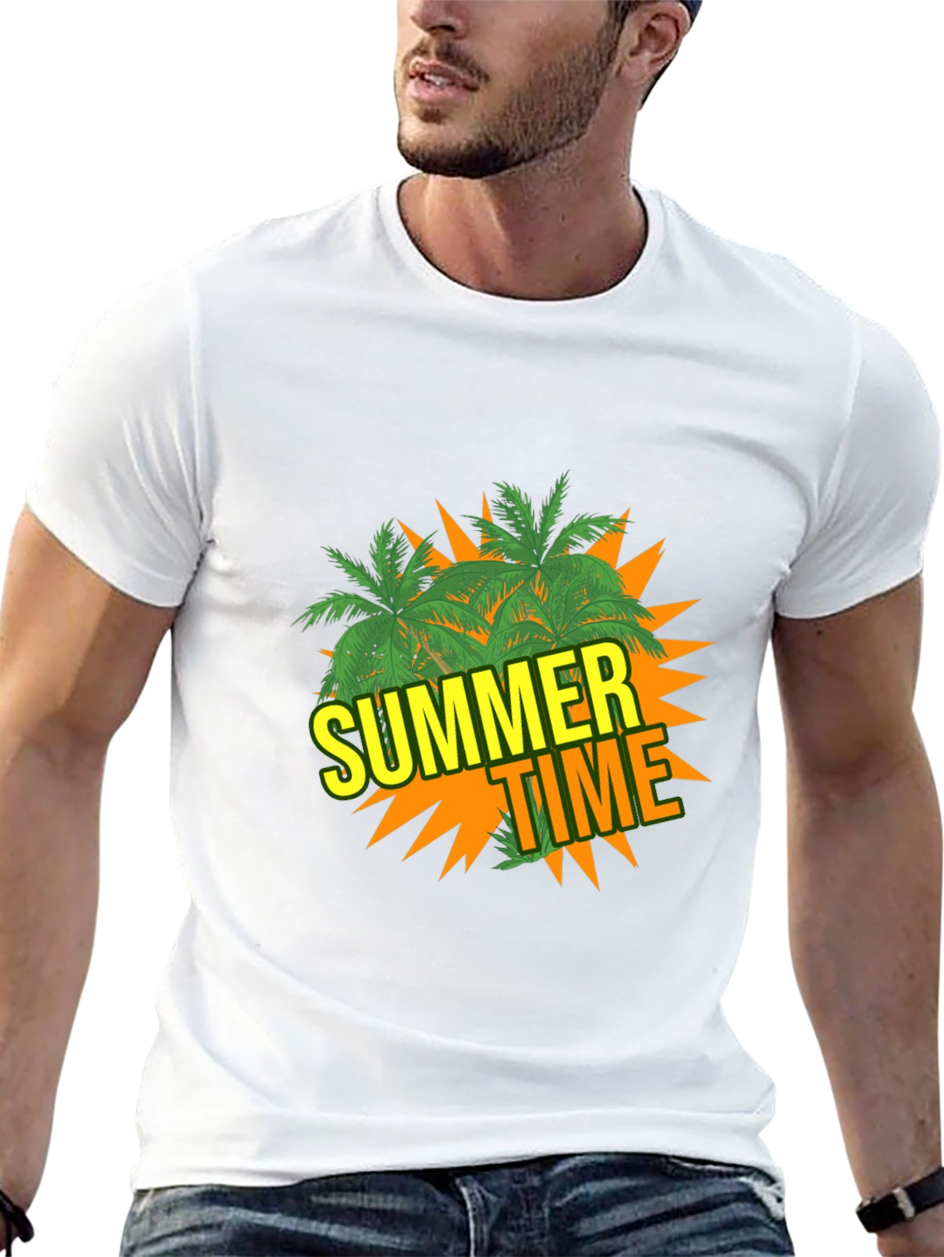 Summer Time Palm Tree Graphic Tee