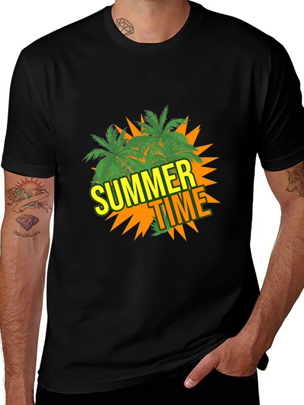 Summer Time Palm Tree Graphic Tee