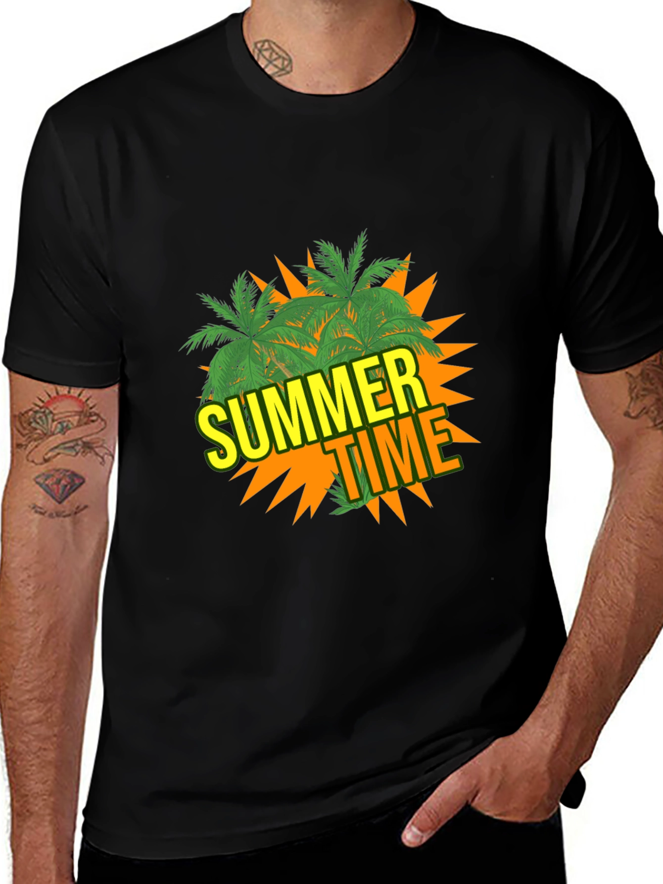 Summer Time Palm Tree Graphic Tee