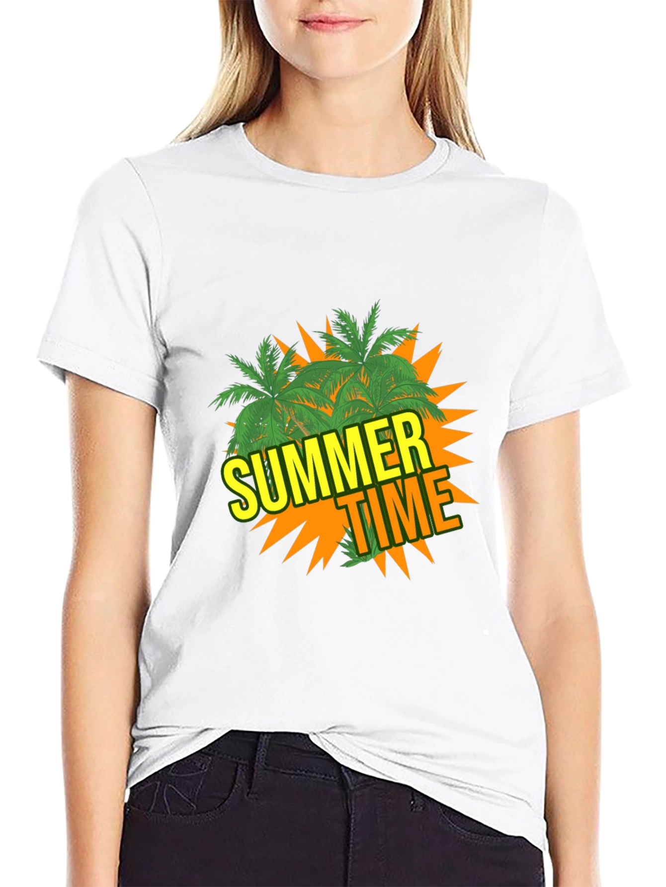 Summer Time Palm Tree Graphic Tee