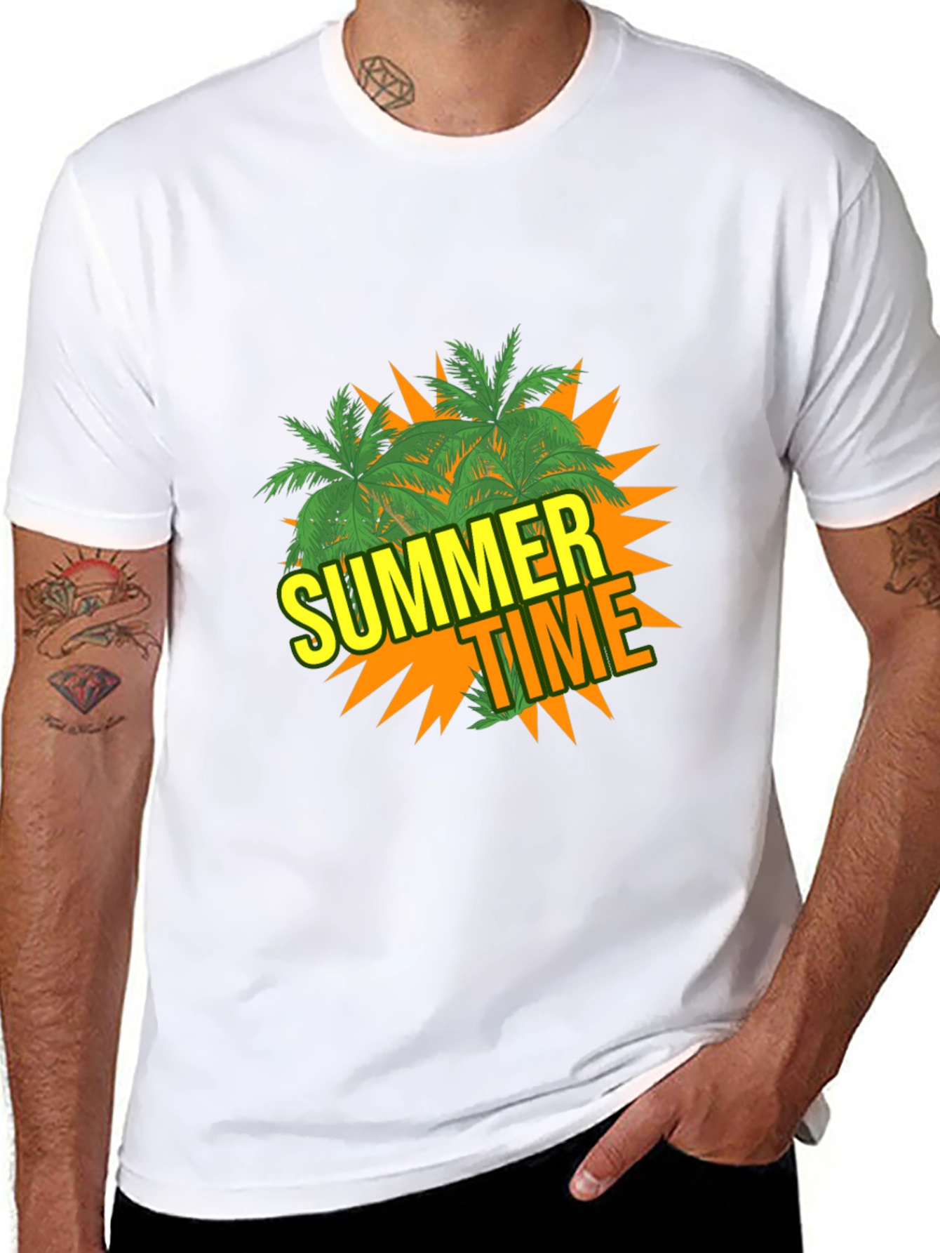 Summer Time Palm Tree Graphic Tee