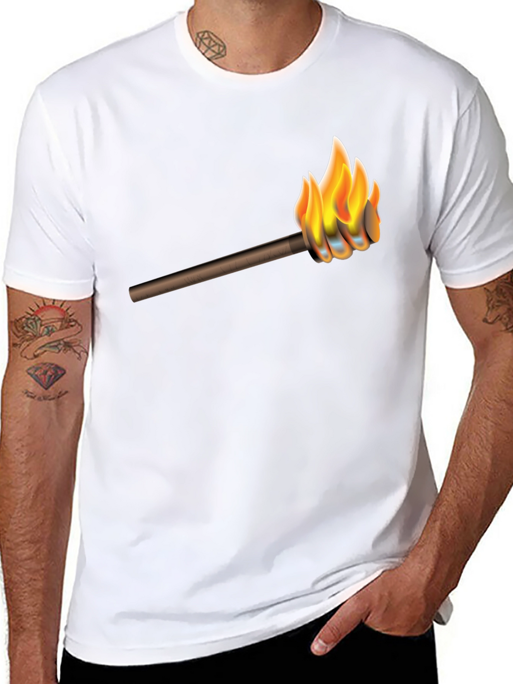 Torchbearer Graphic Tee - Mens Black T-Shirt