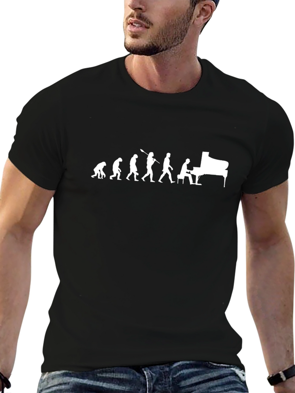 Piano Evolution Graphic T-Shirt