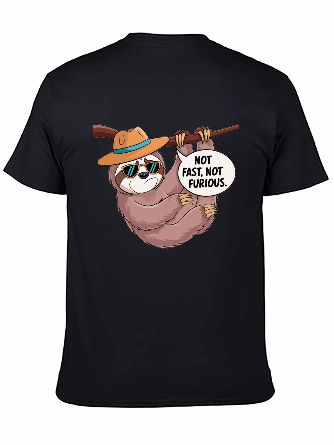 Funny Sloth T-Shirt: Not Fast Not Furious Graphic Tee