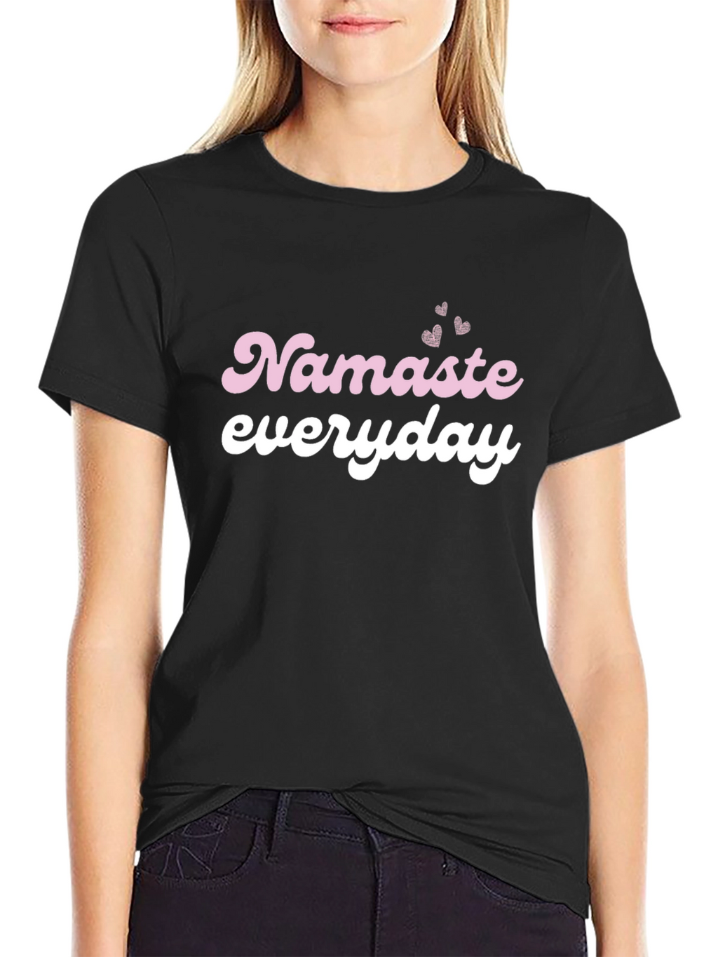 Namaste Everyday Graphic Tee - Black