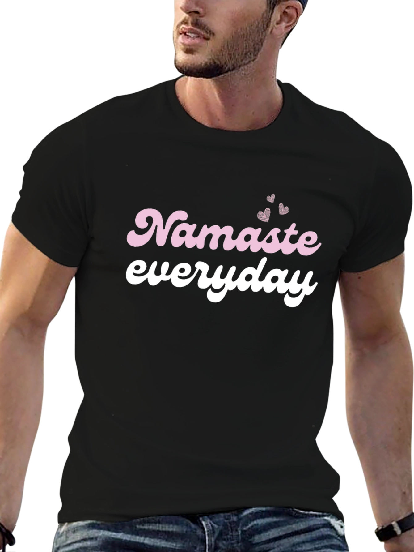 Namaste Everyday Graphic Tee - Black
