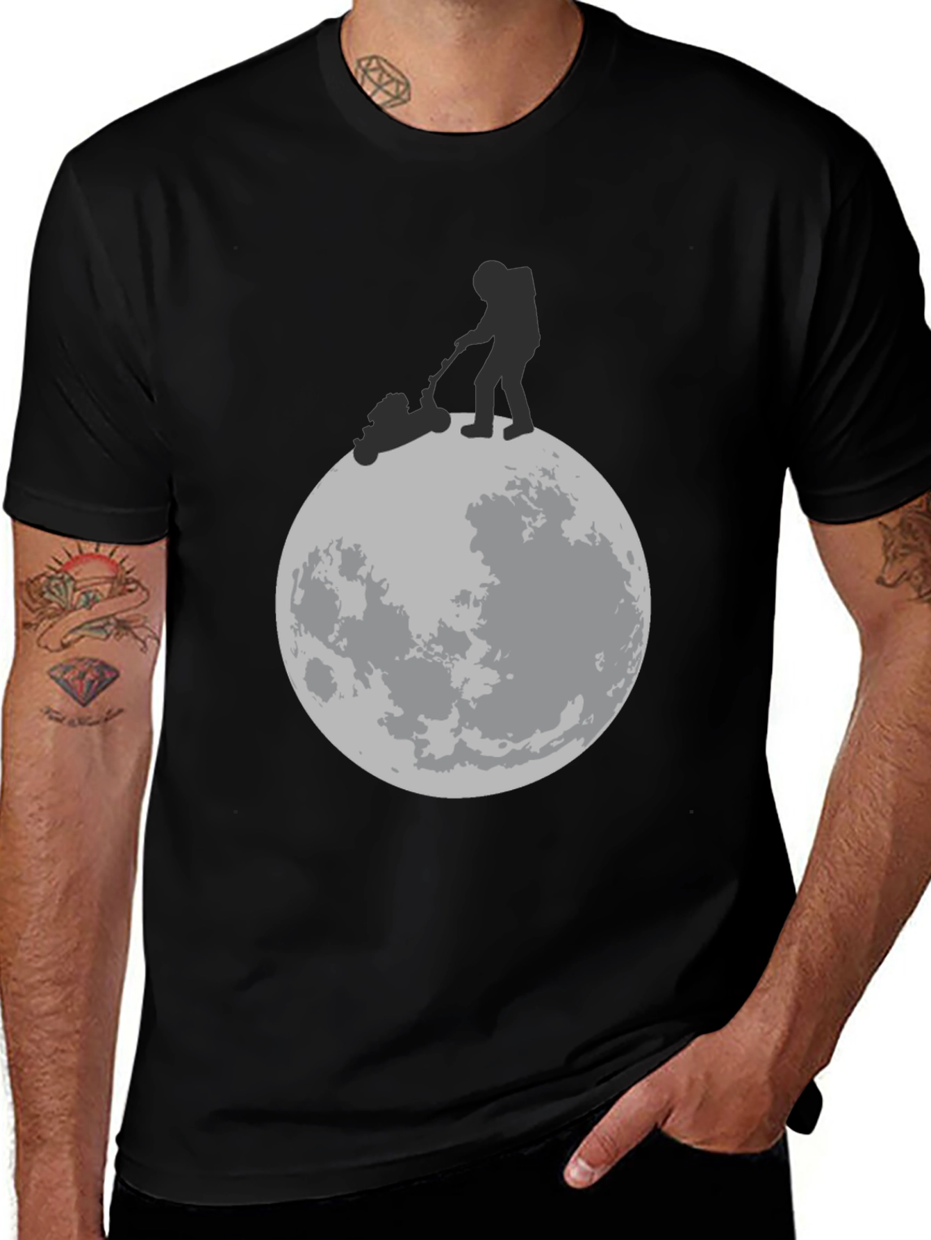 Moon Mowing Graphic T-Shirt