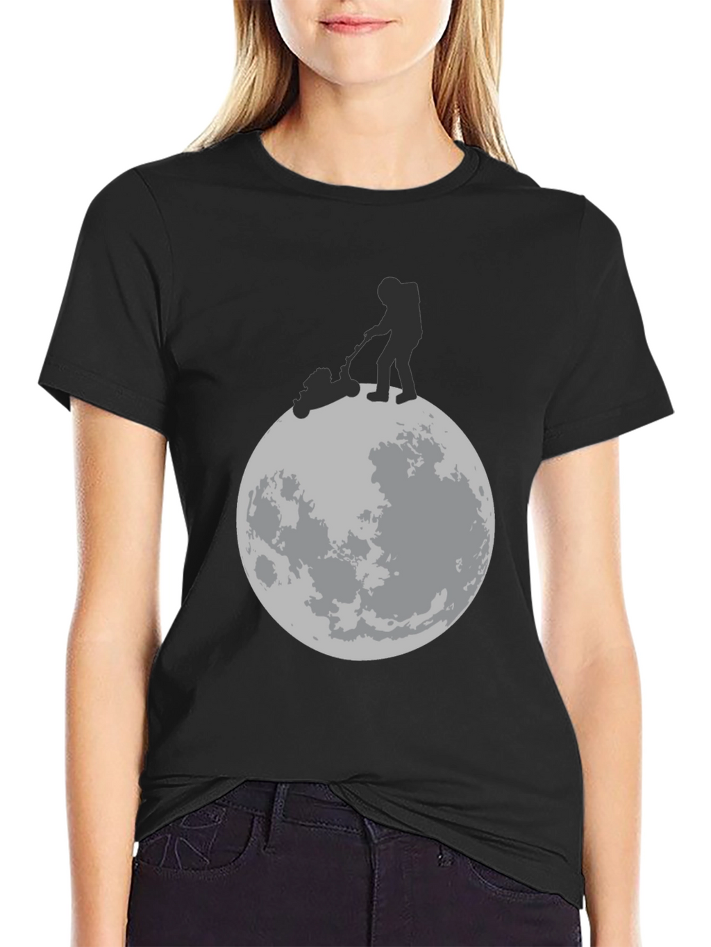 Moon Mowing Graphic T-Shirt