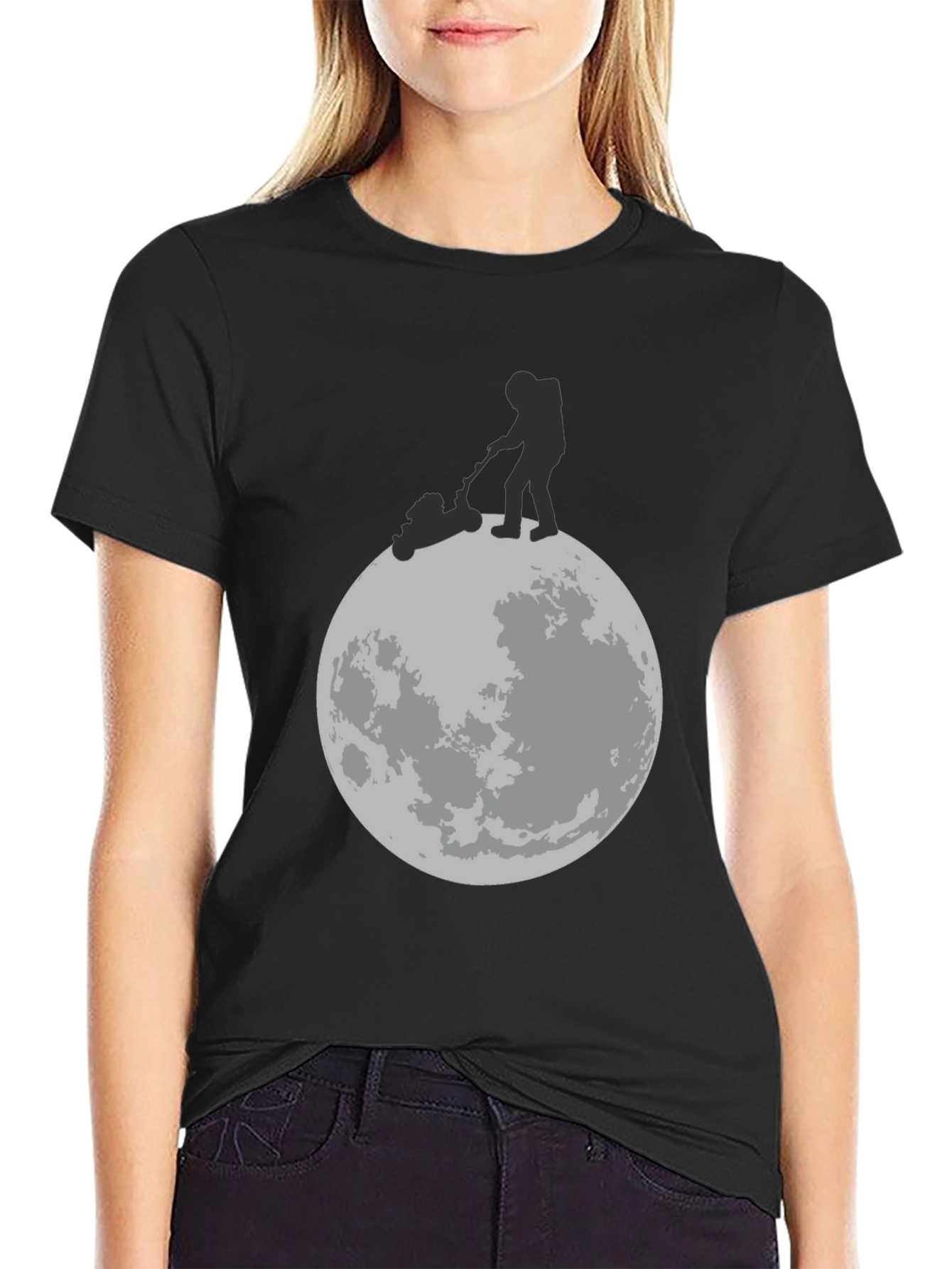 Moon Mowing Graphic T-Shirt