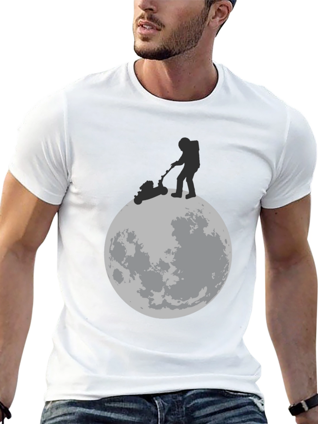 Moon Mowing Graphic T-Shirt