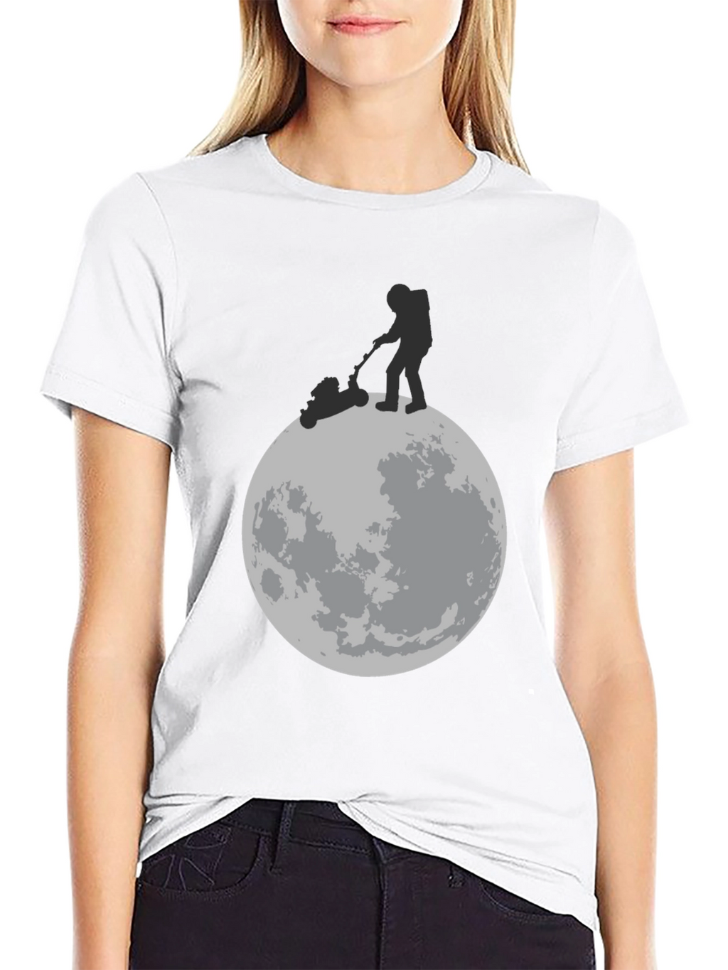 Moon Mowing Graphic T-Shirt
