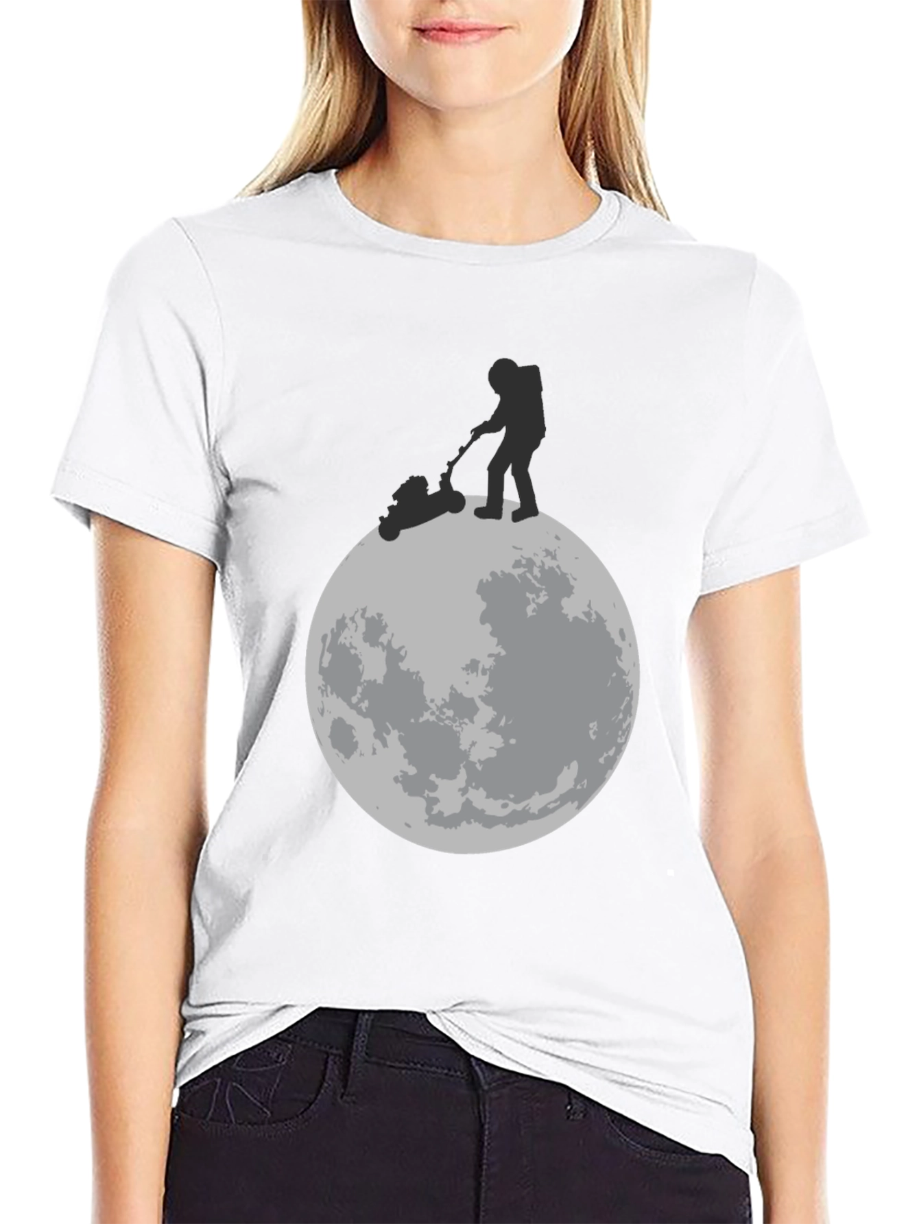 Moon Mowing Graphic T-Shirt