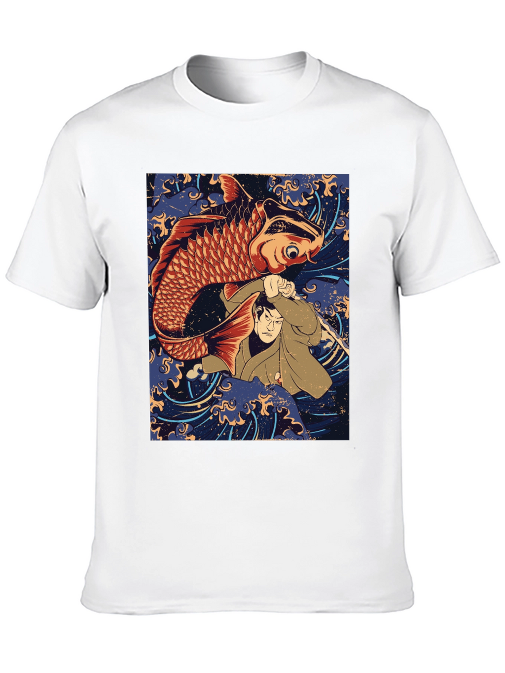 Koi Fish & Samurai T-Shirt - Graphic Tee