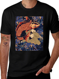Koi Fish & Samurai T-Shirt - Graphic Tee