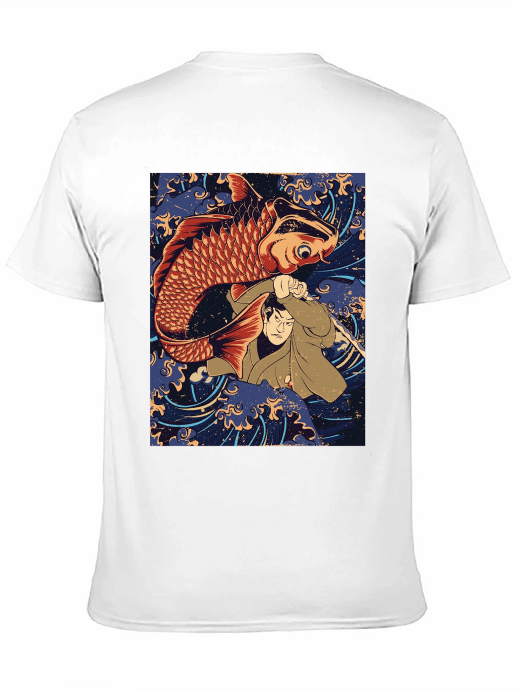 Koi Fish & Samurai T-Shirt - Graphic Tee