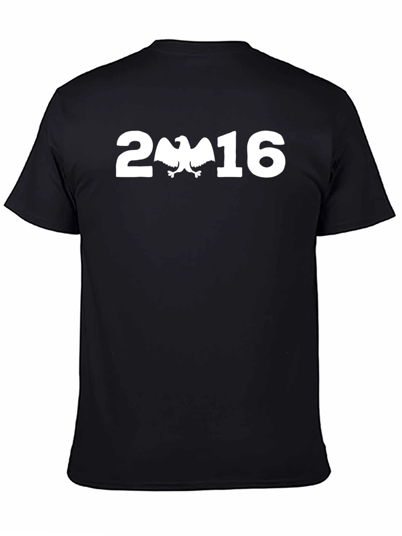 2016 Eagle Graphic Print Black T-Shirt