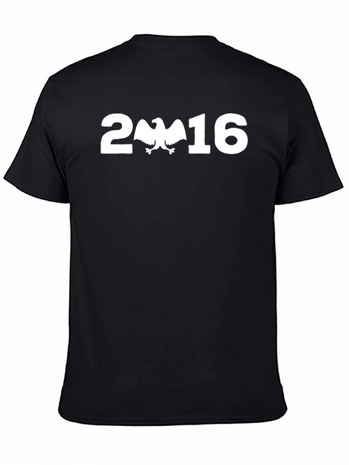 2016 Eagle Graphic Print Black T-Shirt