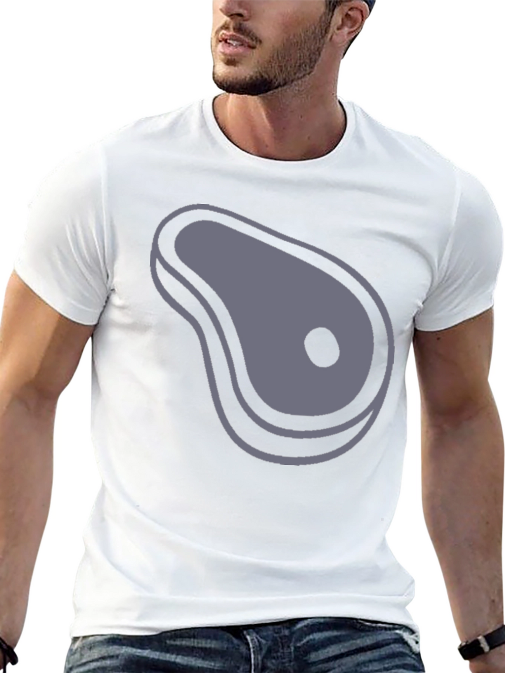 Steak Graphic T-Shirt - Black Cotton Tee