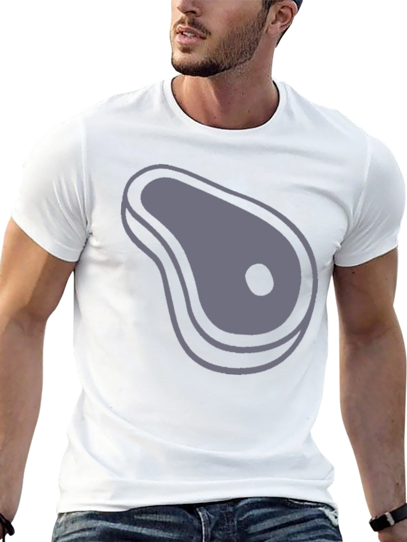 Steak Graphic T-Shirt - Black Cotton Tee