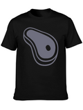Steak Graphic T-Shirt - Black Cotton Tee