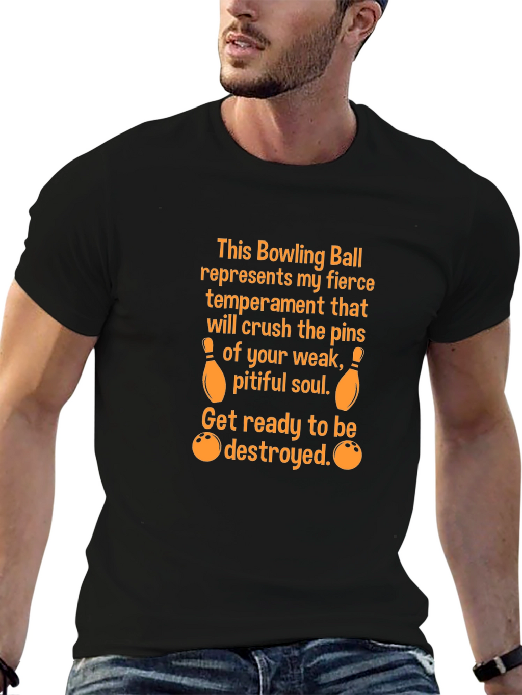 Fierce Bowling Ball Temperament Graphic Tee