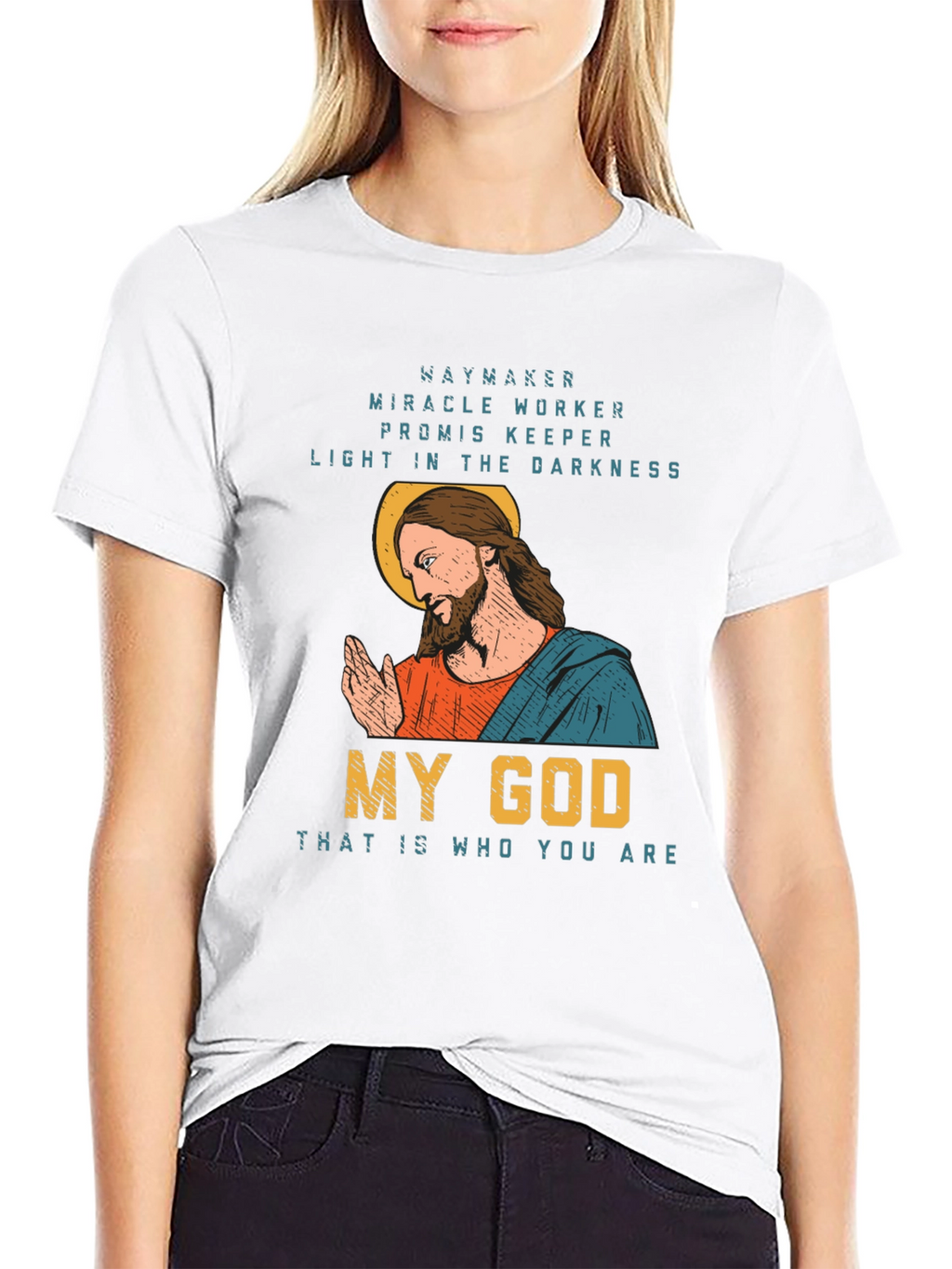 Waymaker Christian Graphic T-Shirt - My God Design