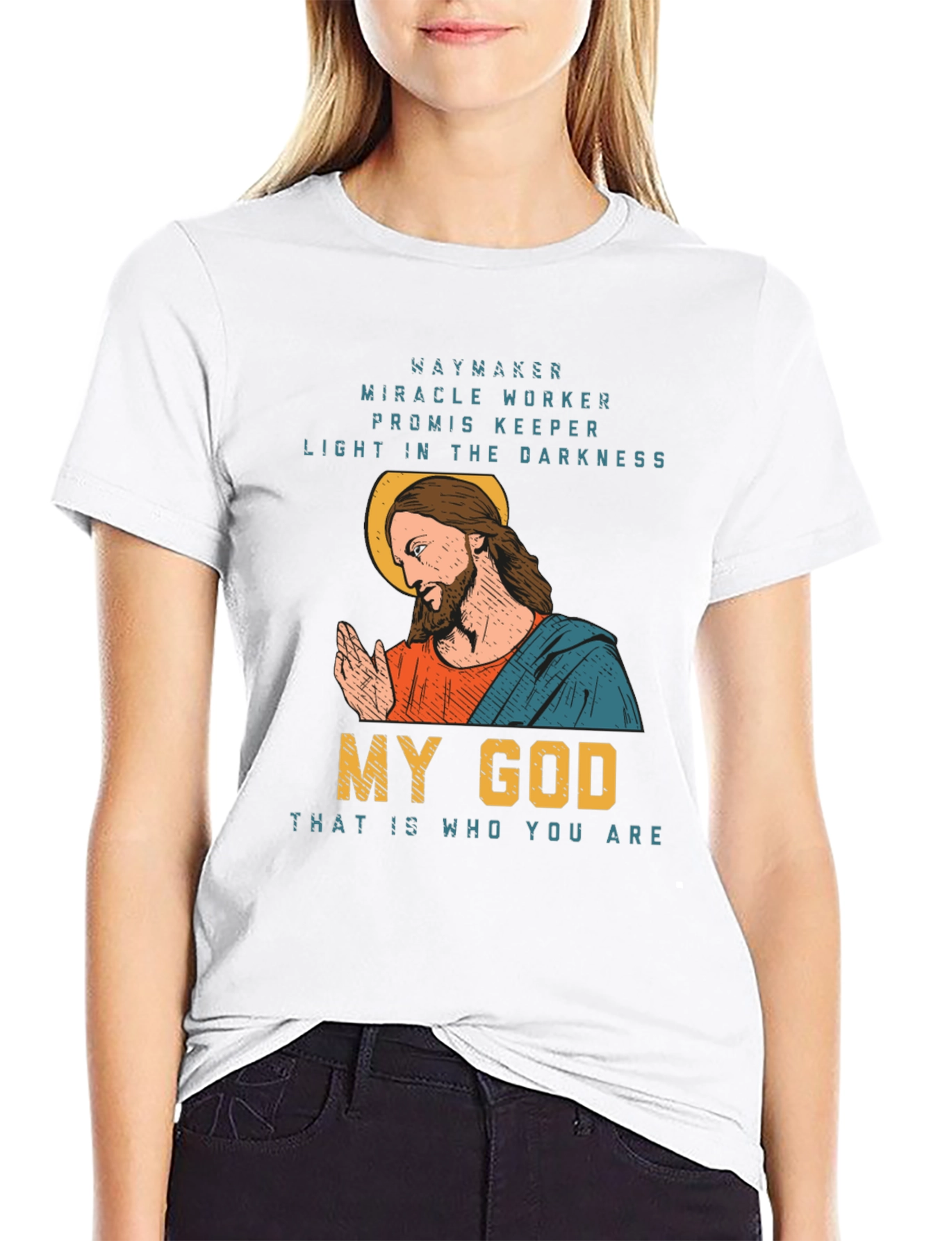 Waymaker Christian Graphic T-Shirt - My God Design