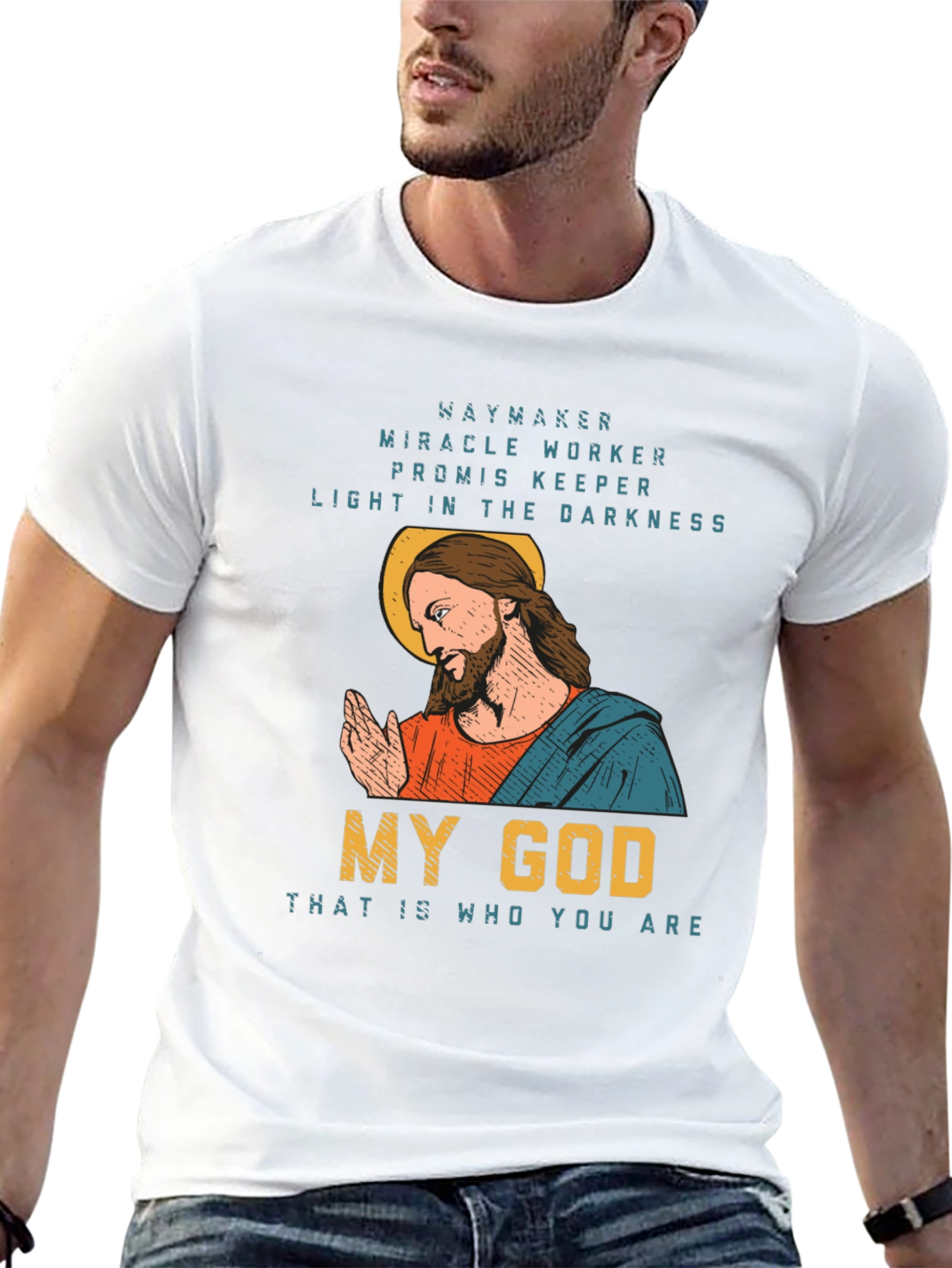 Waymaker Christian Graphic T-Shirt - My God Design