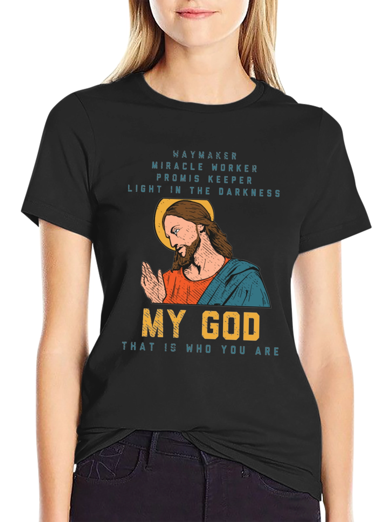Waymaker Christian Graphic T-Shirt - My God Design