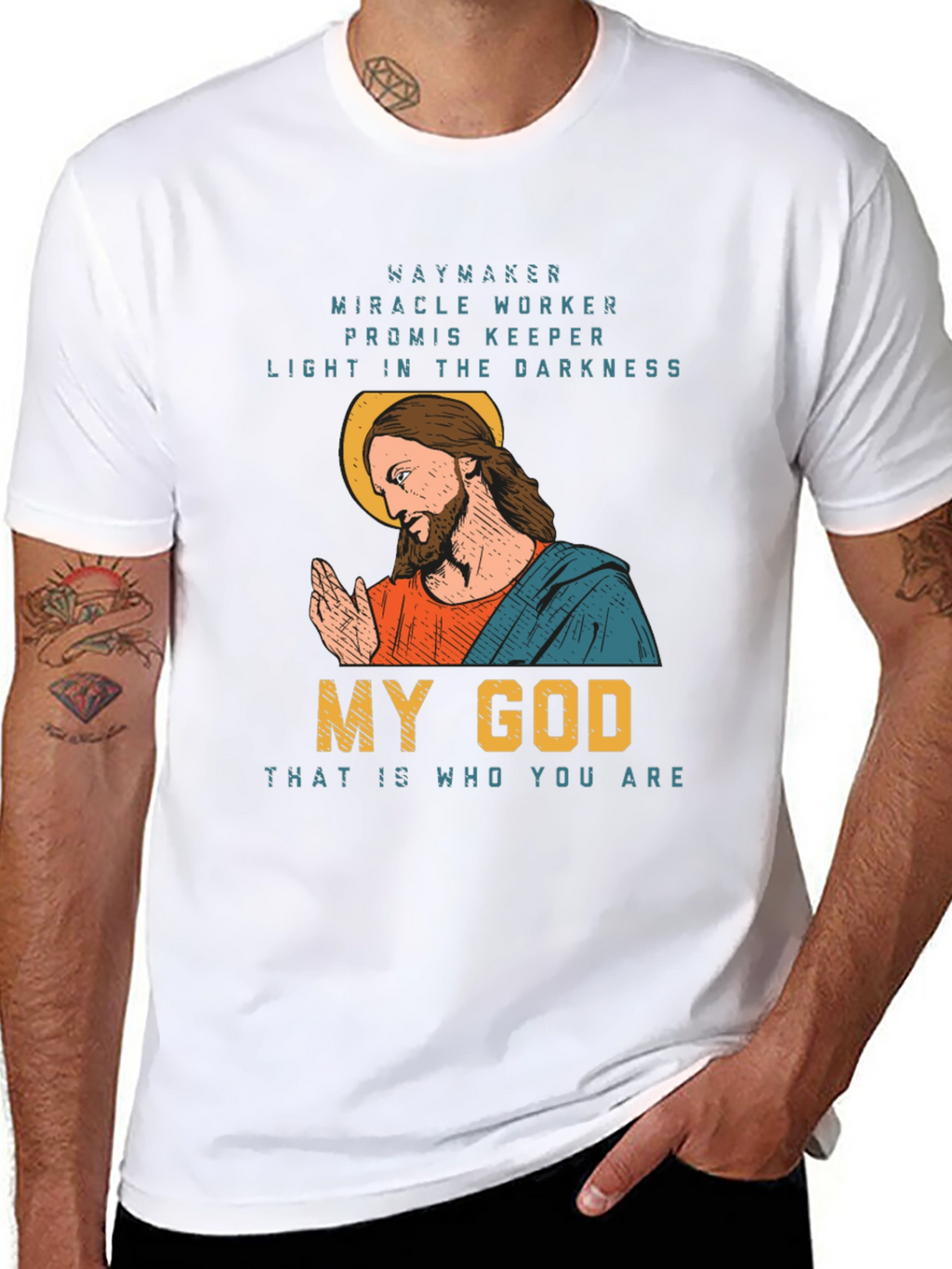 Waymaker Christian Graphic T-Shirt - My God Design