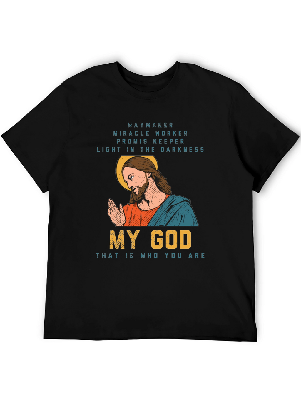 Waymaker Christian Graphic T-Shirt - My God Design