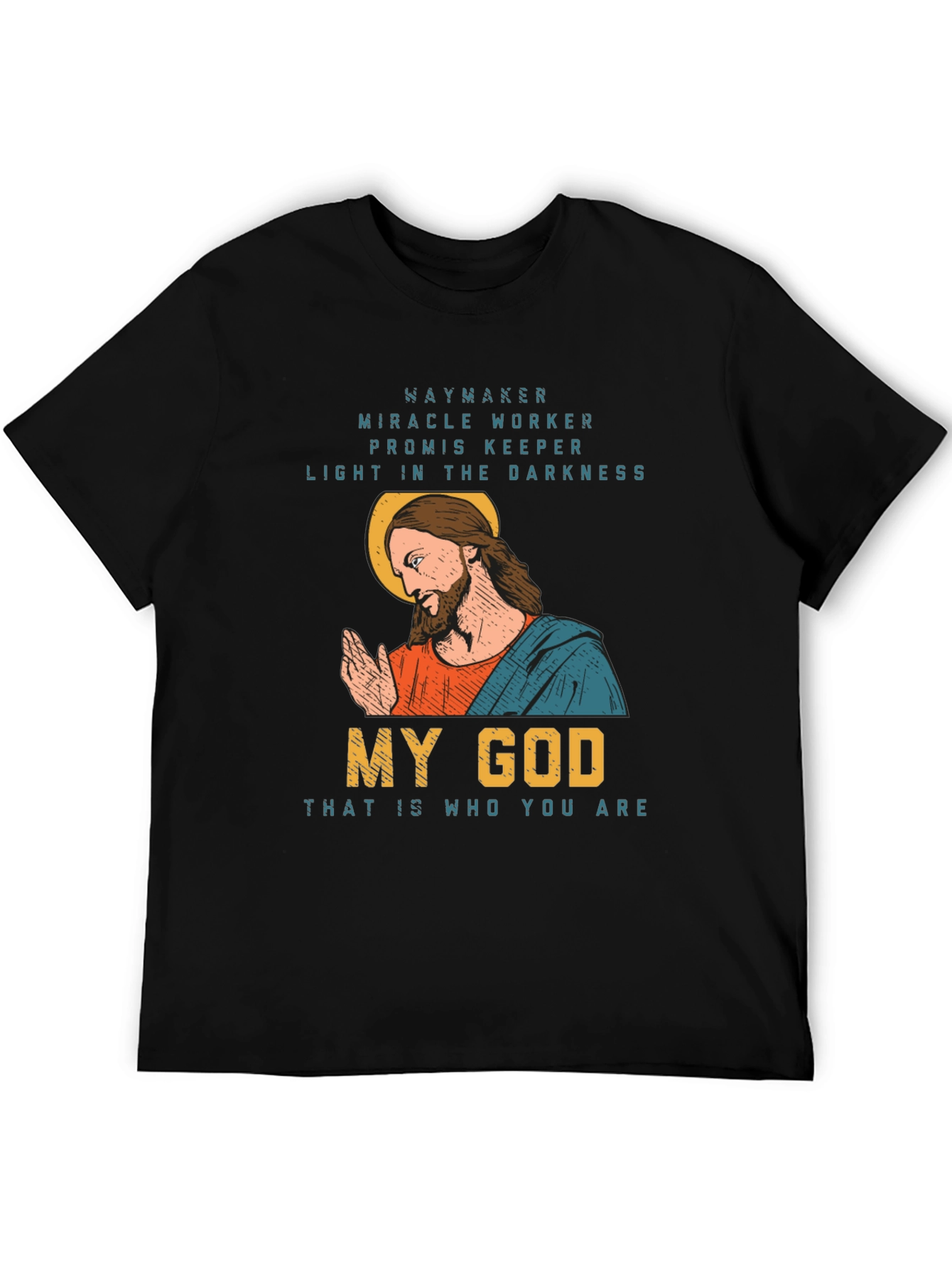 Waymaker Christian Graphic T-Shirt - My God Design