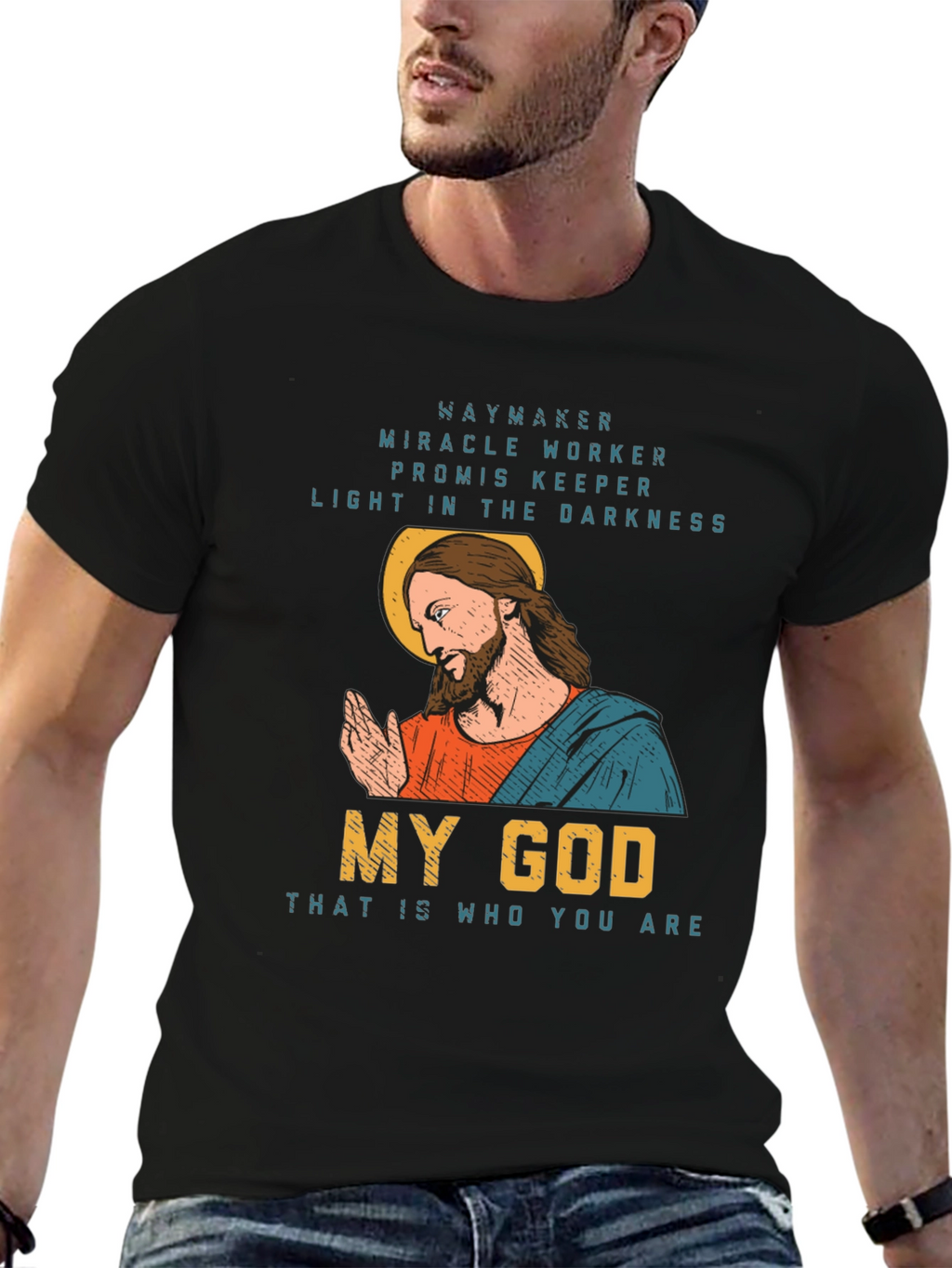 Waymaker Christian Graphic T-Shirt - My God Design