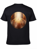Wooden Bridge Graphic Tee - Forest Pathway T-Shirt