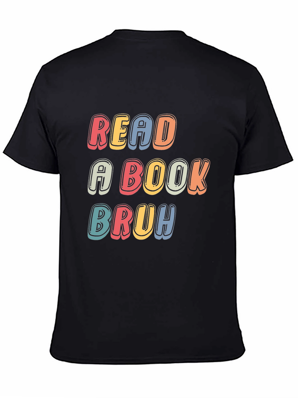 Read a Book Bruh T-Shirt - Black Casual Tee