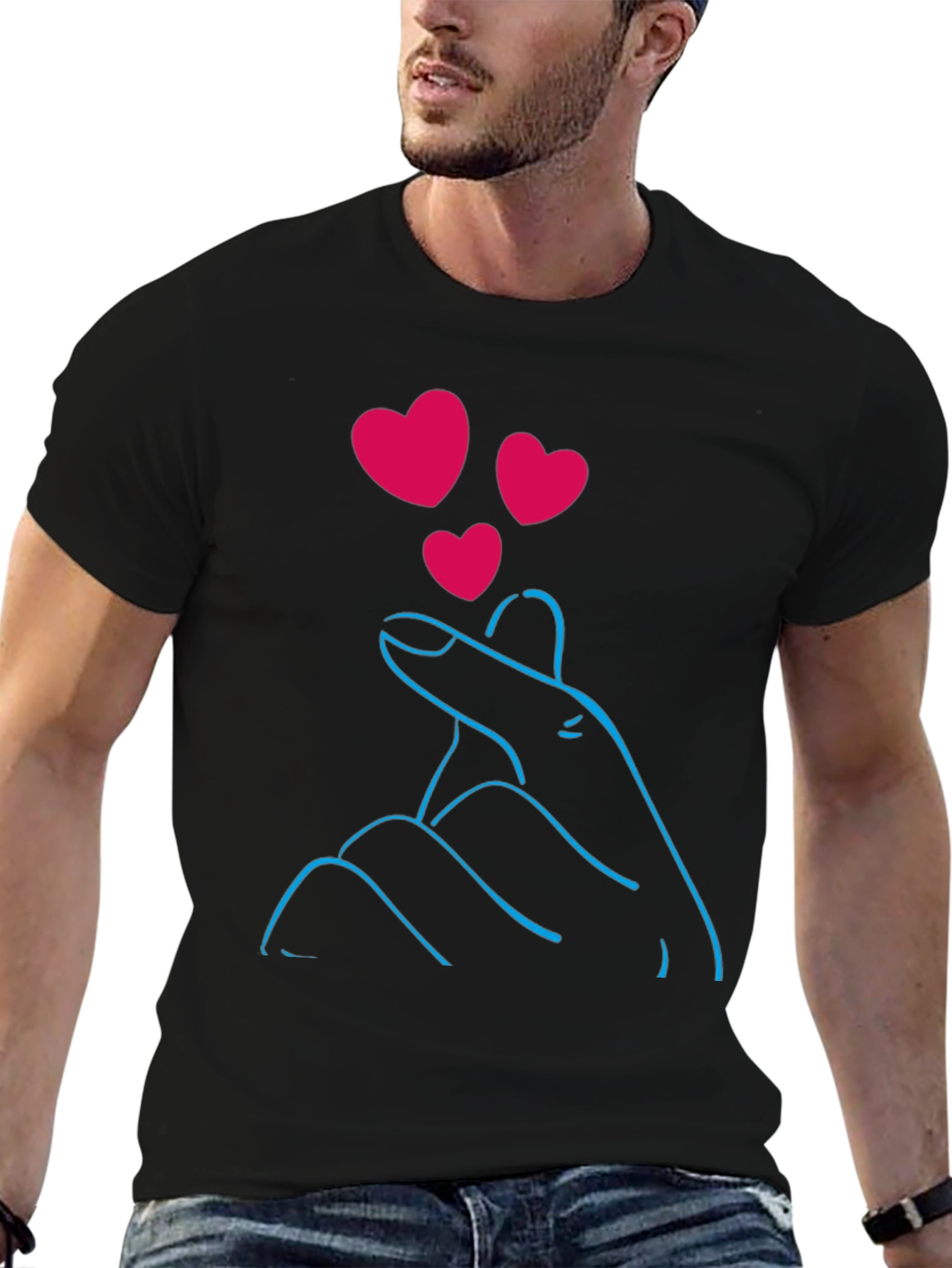 Heart Hand Gesture Graphic Tee