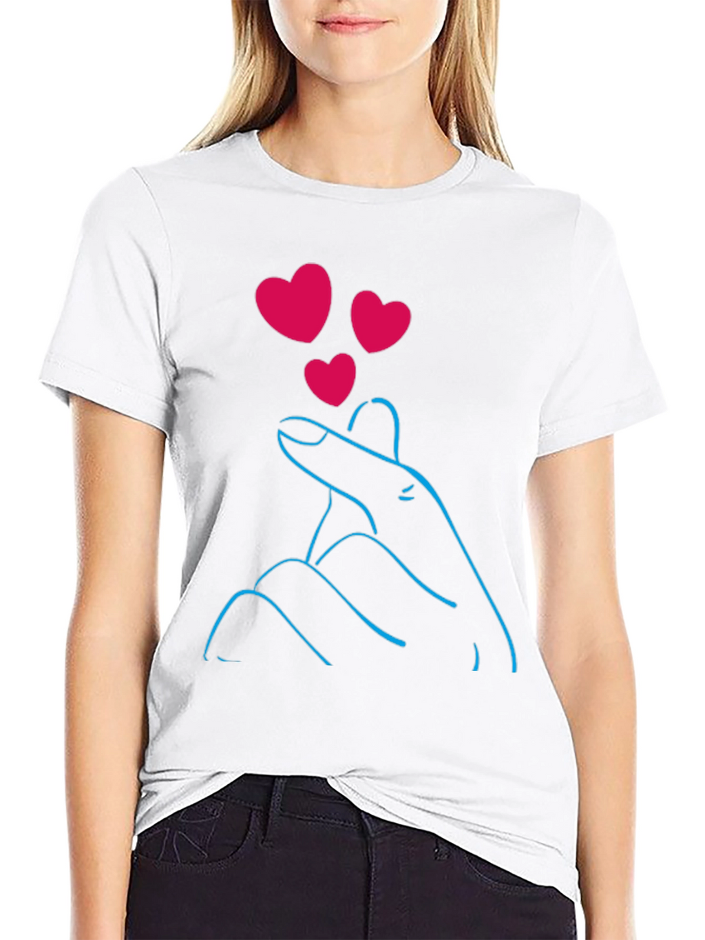 Heart Hand Gesture Graphic Tee