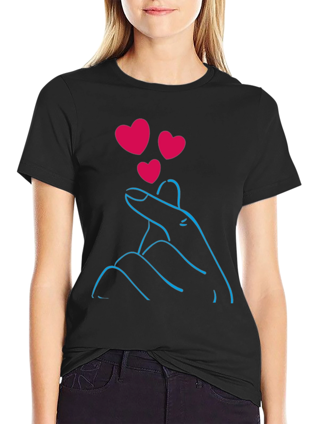 Heart Hand Gesture Graphic Tee