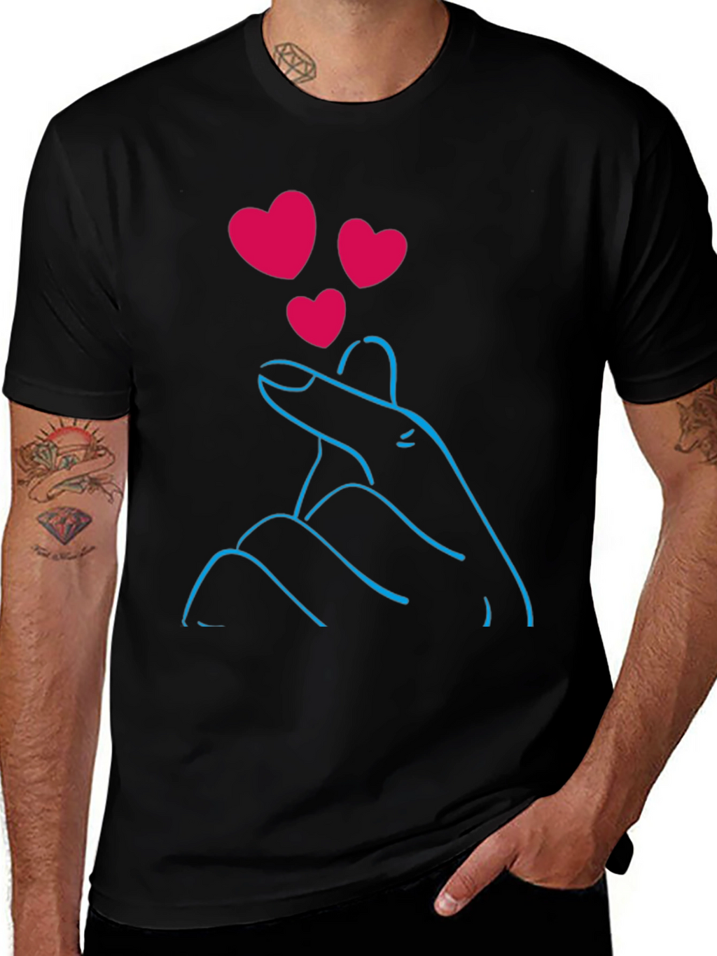 Heart Hand Gesture Graphic Tee
