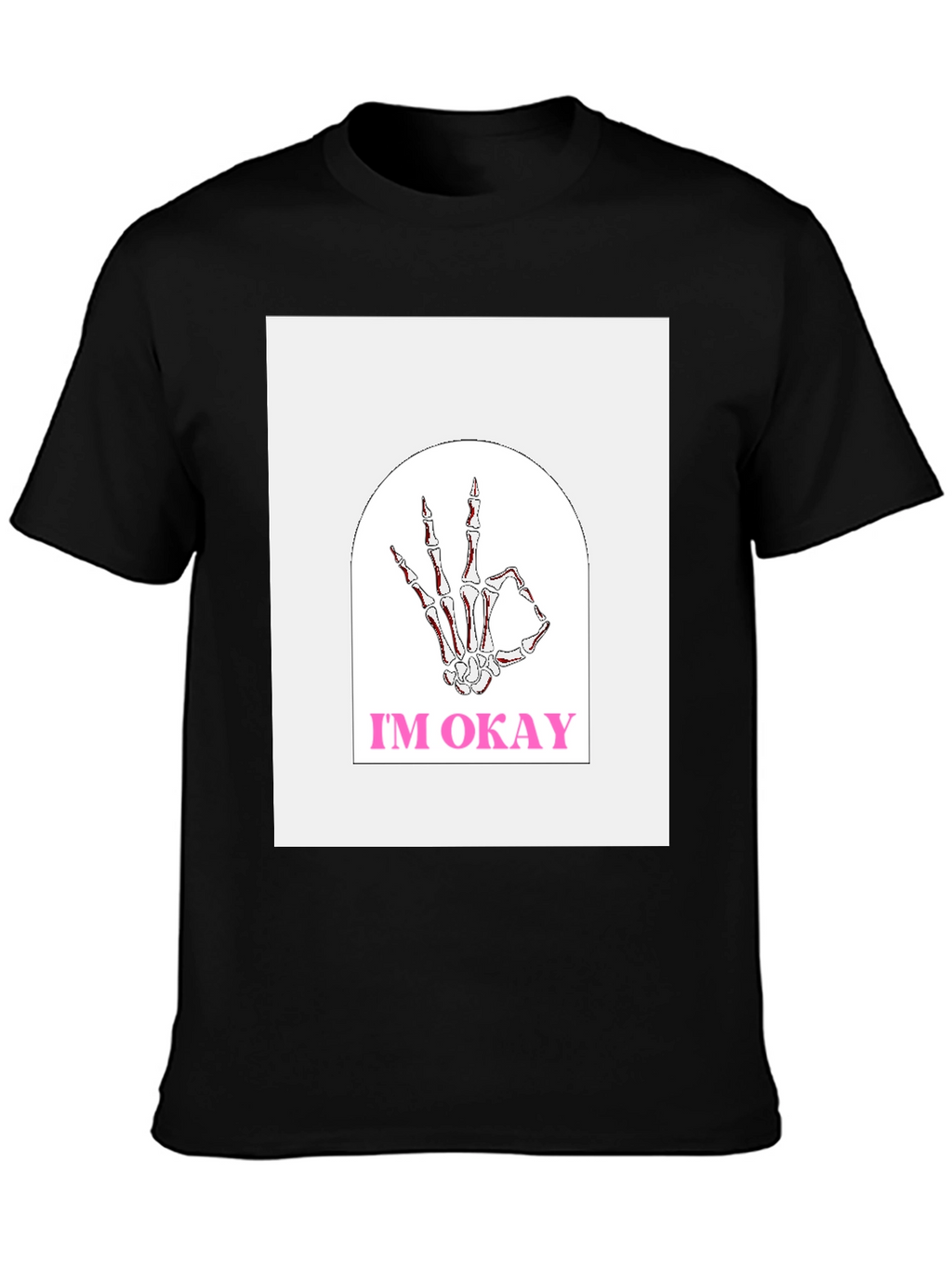 Im Okay Skeleton Hand Graphic Tee - Black