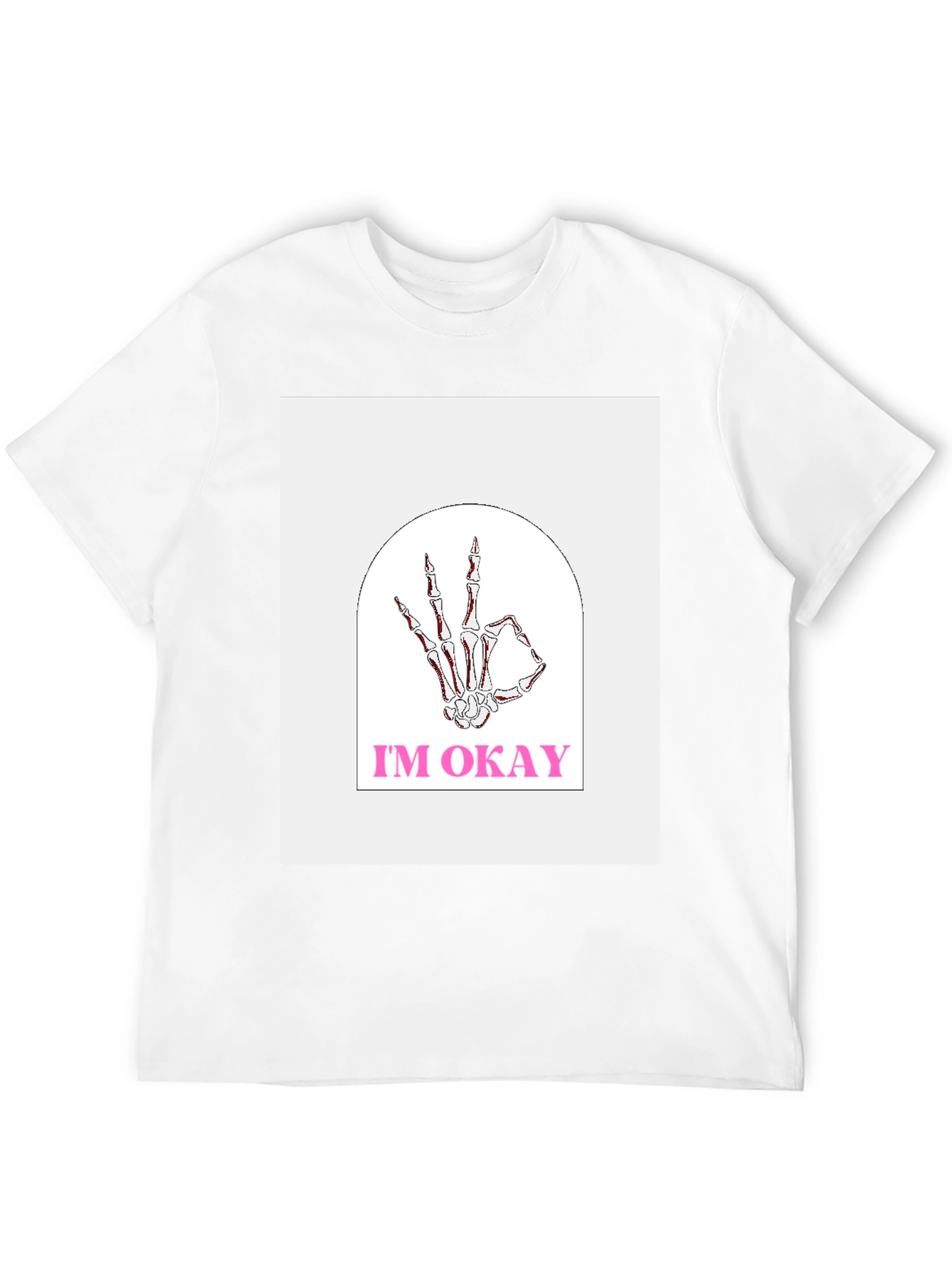 Im Okay Skeleton Hand Graphic Tee - Black