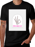 Im Okay Skeleton Hand Graphic Tee - Black