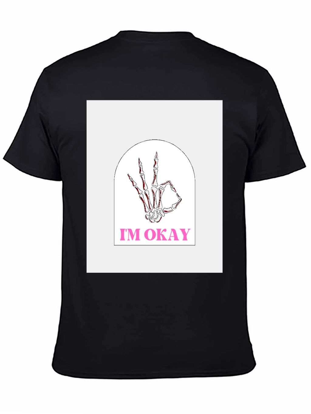 Im Okay Skeleton Hand Graphic Tee - Black