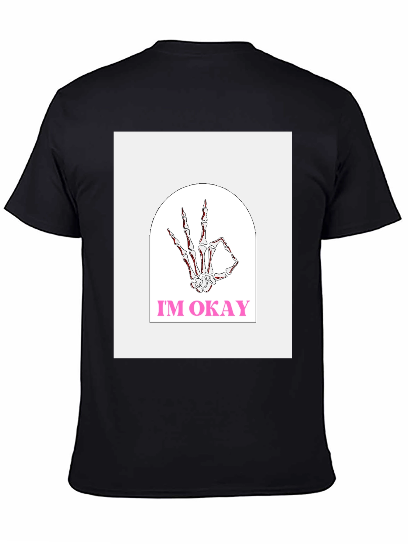 Im Okay Skeleton Hand Graphic Tee - Black