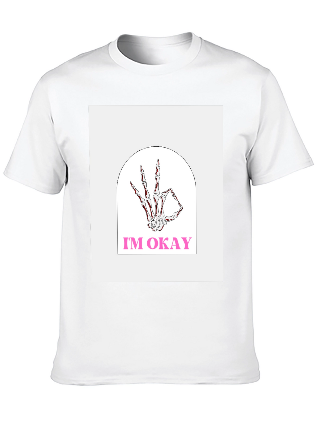 Im Okay Skeleton Hand Graphic Tee - Black