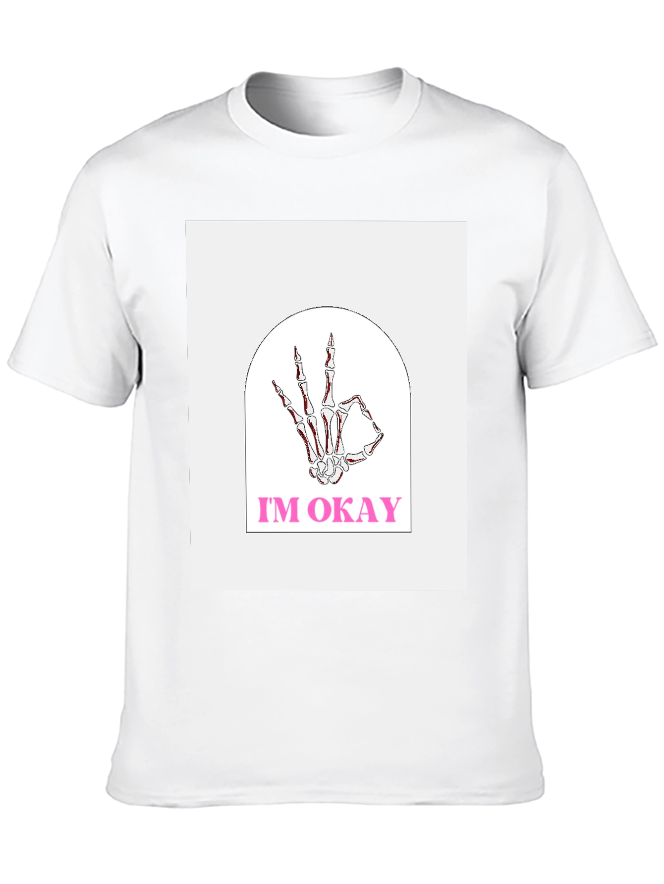 Im Okay Skeleton Hand Graphic Tee - Black