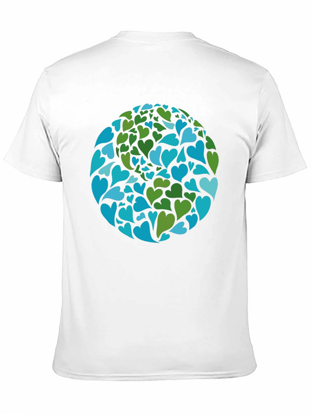 Earth Heart Design Black T-Shirt