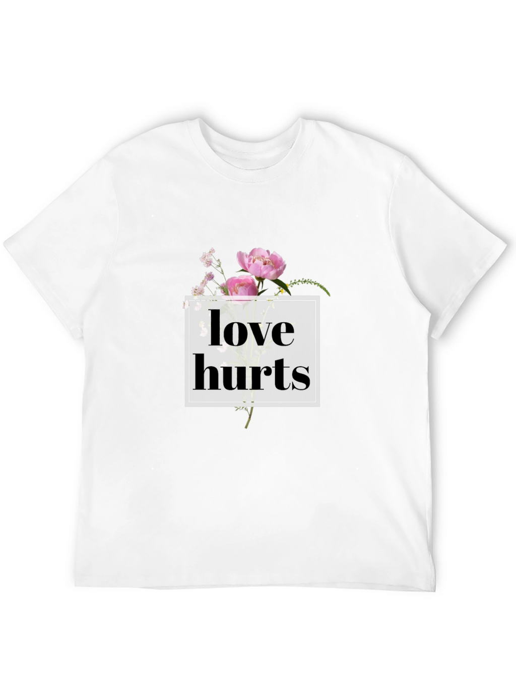 Love Hurts Floral Graphic Tee - Black