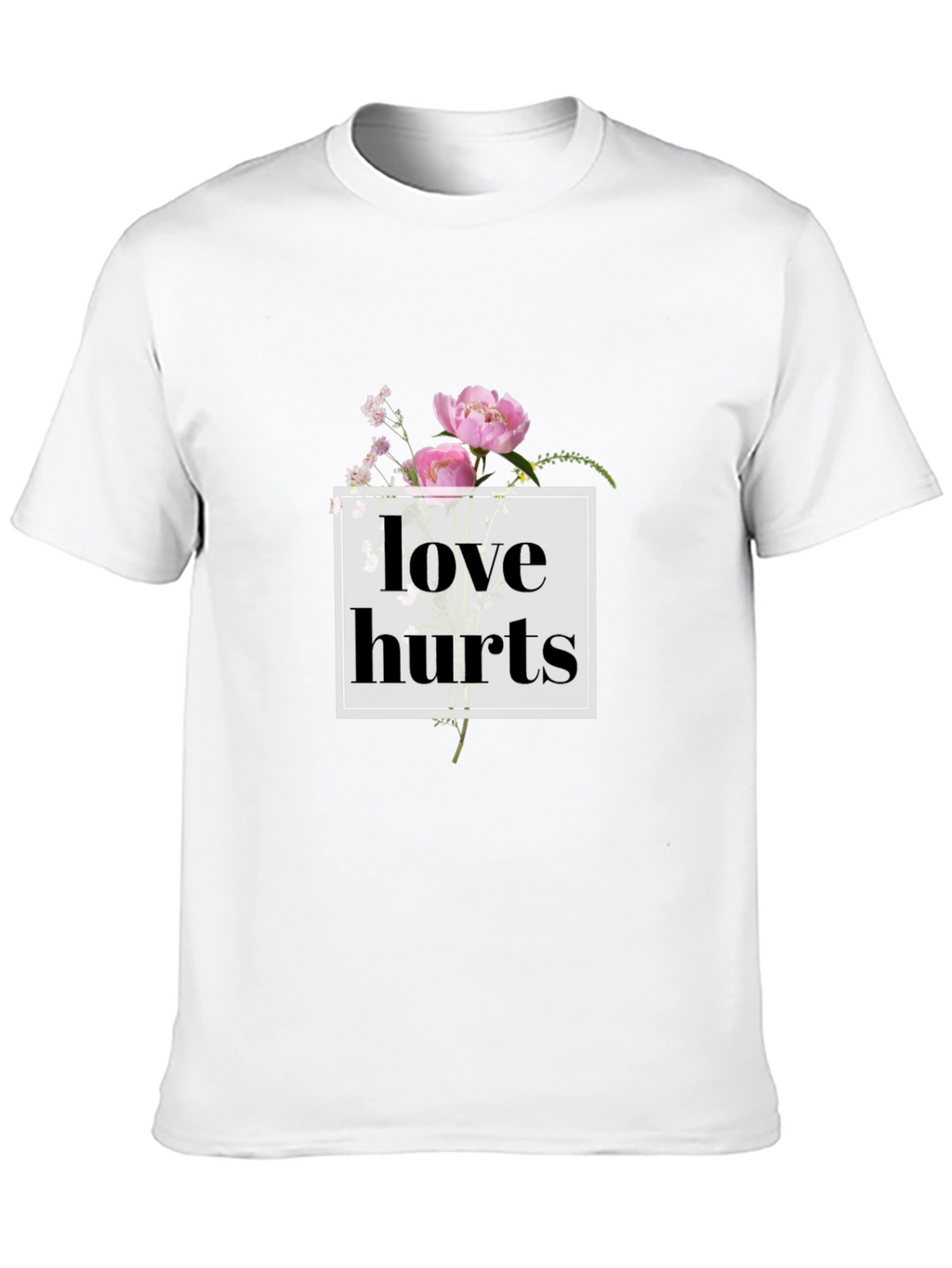 Love Hurts Floral Graphic Tee - Black