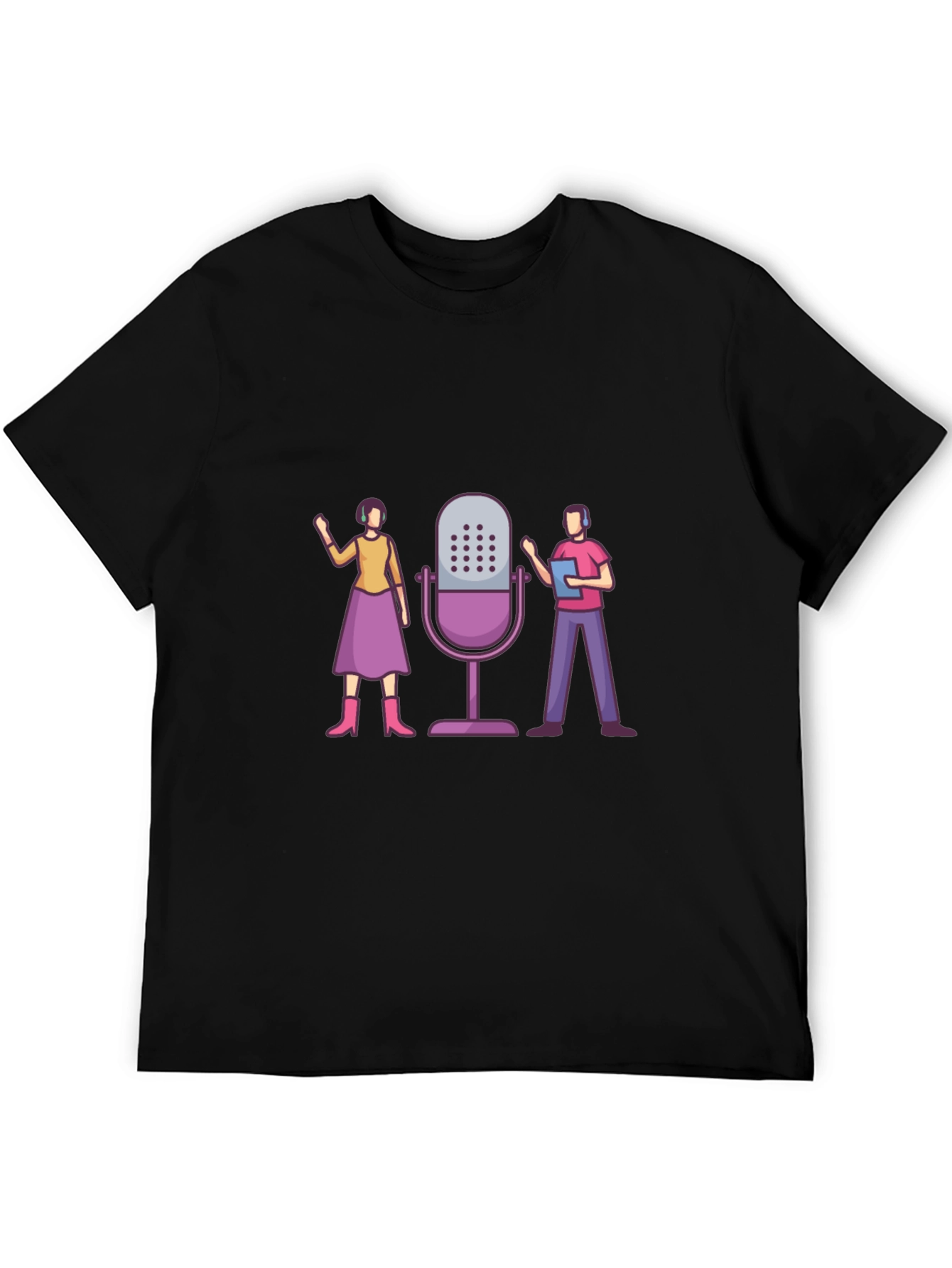 Podcast Crew Graphic Tee - Unisex Black T-Shirt